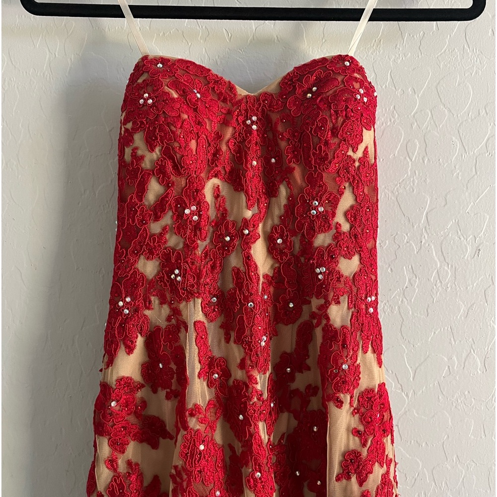 Red and Tan Dress